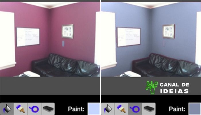 Dicas de app que simula cor da parede